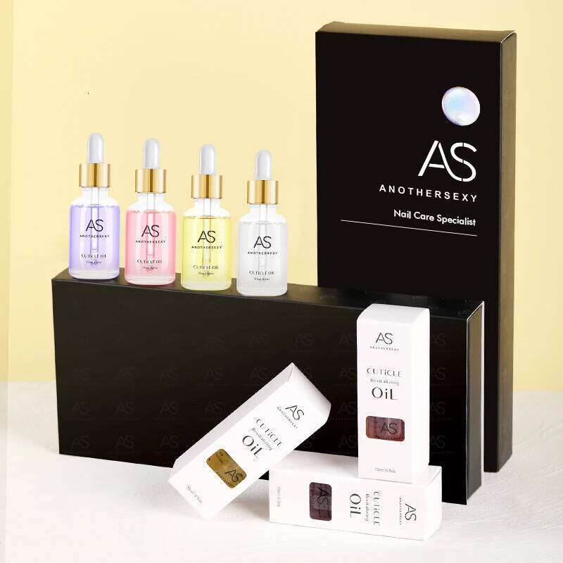 AS 15ml Vitamin Cuticle Revitalizer With Dropper Vegan Foil Flakes Organic Nail Nutrition Oil X250717