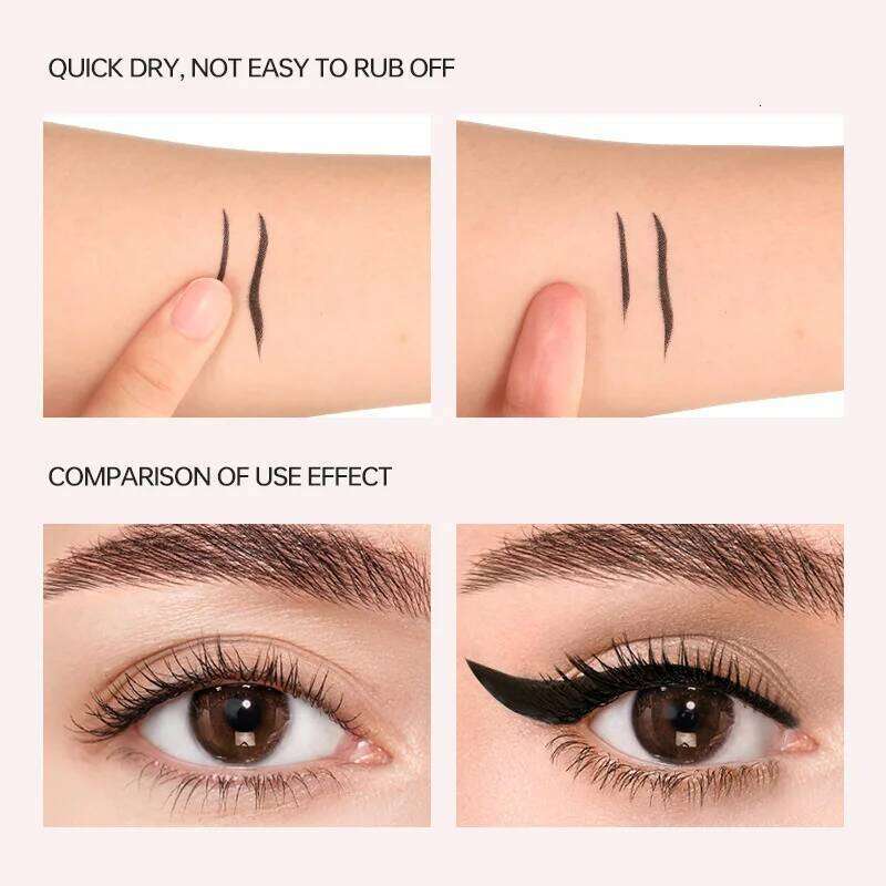 Waterproof Black Liquid Eyeliner Pen Ultra-Fine Anti Sdge Lasting Smooth Lying Silkworm Eyes Liner Pencils Eye Makeup Tools X250717
