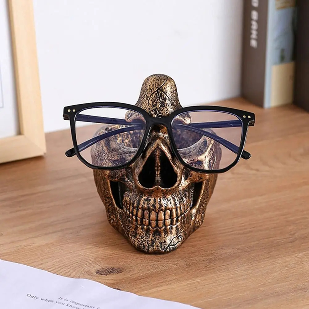 Creative Skull Glasses Holder Anti-slip Universal Glasses Display Stand Keychain Storage Crafts Desktop Eyeglass Holder 250716