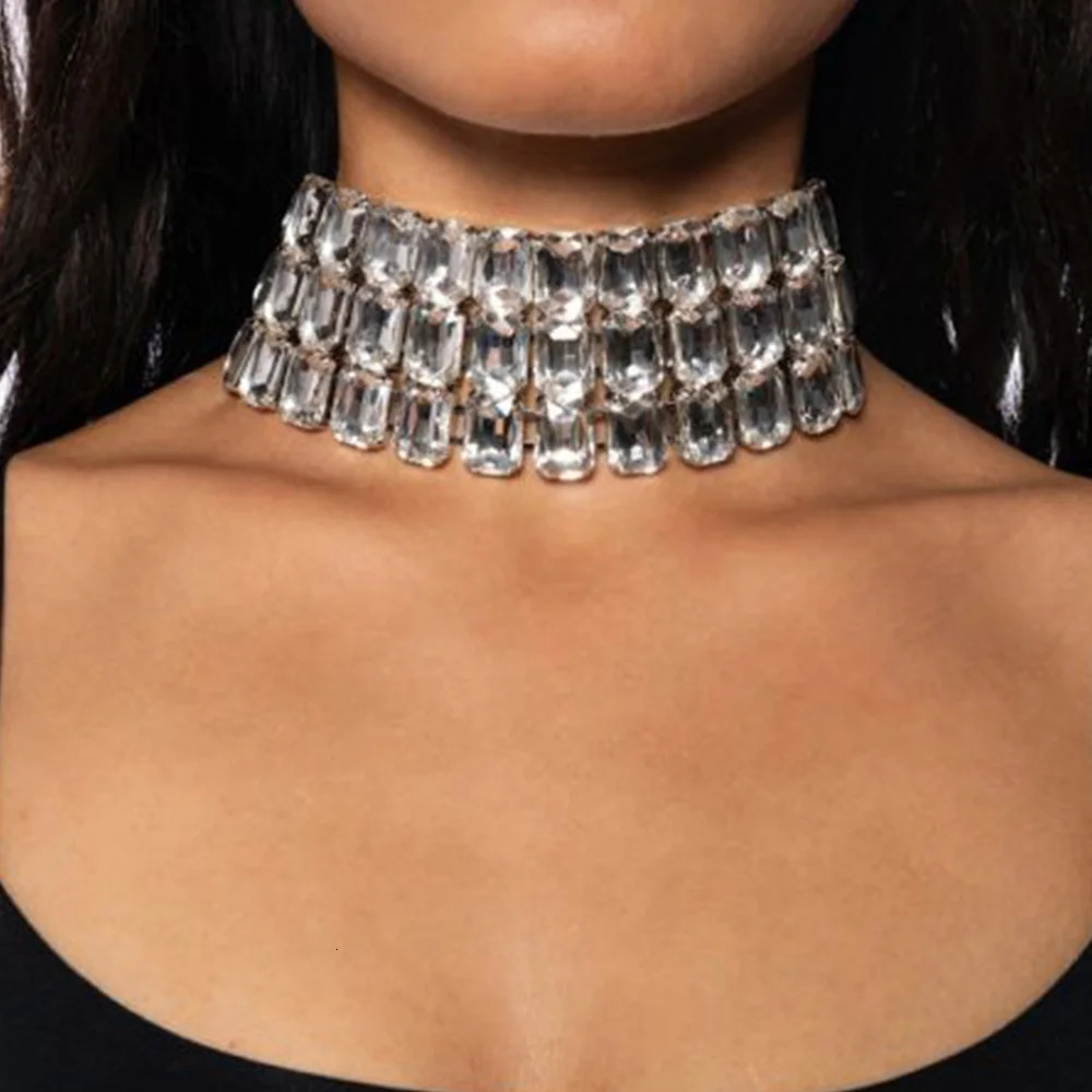 Stonefans Multilayer Crystal Choker Square High Quality Exaggerate Party Accessories Statement Jewelry Necklace for Women 250716