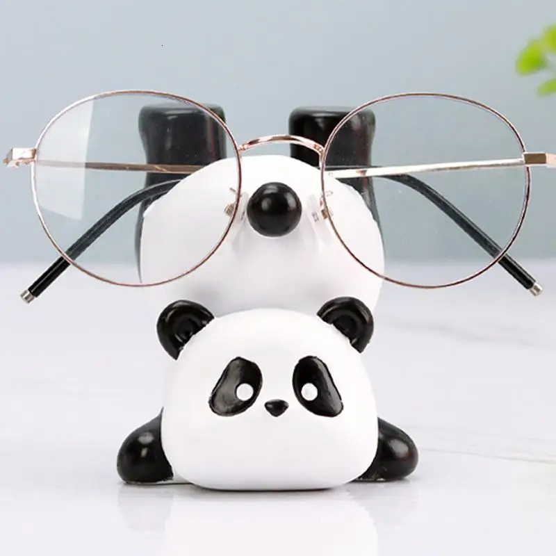 Animal Glasses Holder Resin Panda Shape Eyeglass Holder Funny Decorative Eyeglasses Organizer Display Stand for Nightstand Desk 250716