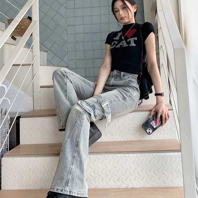 Bell Bottom Jeans For Women Stretchy Skinny Gray High Waist Flared Pants Female Boot Cut Denim Trousers Vintage Tall Girls R250716