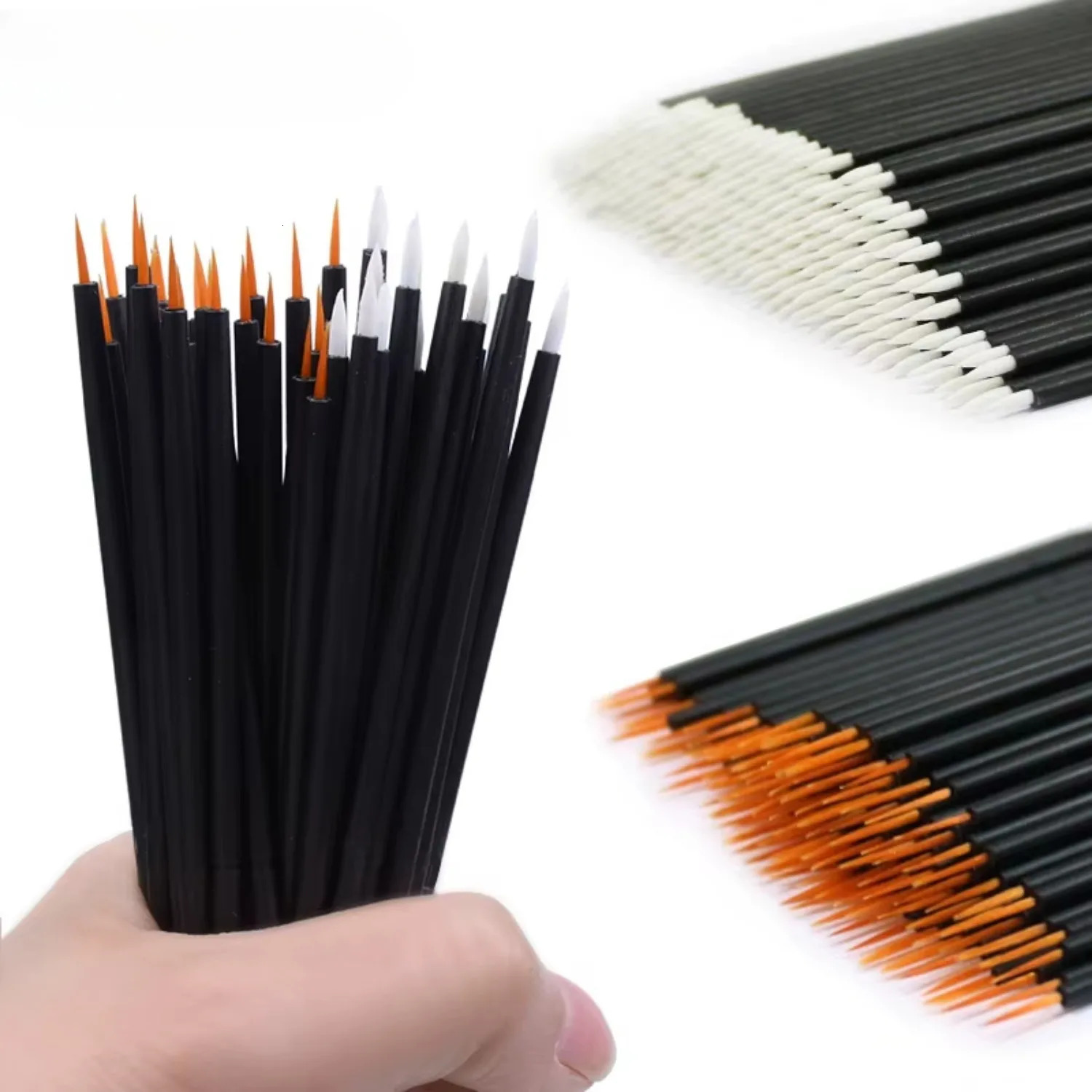 50pcs/lot Reusable Gel Liner Nail Art Brushes Painting Pen Disposable Eyeliner Beauty Eyeline Makup Tools 250716