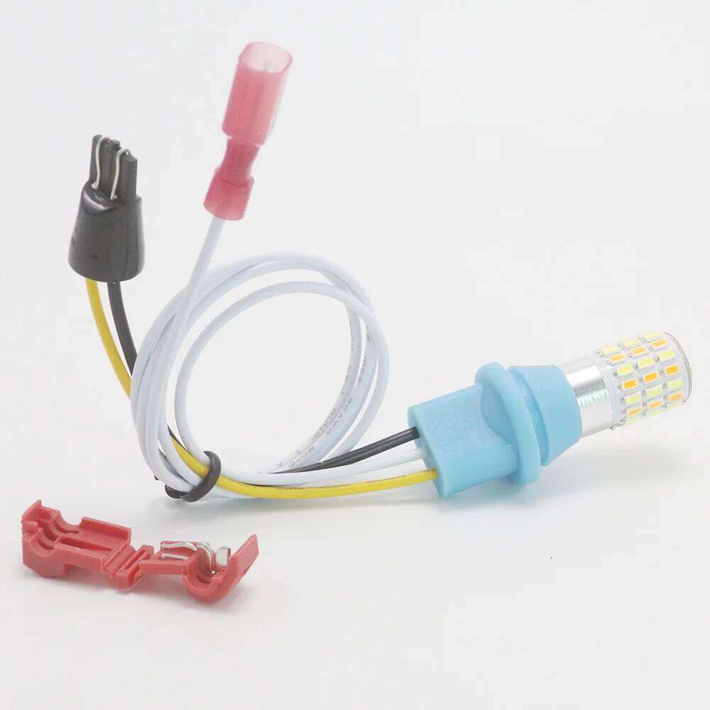 New Motorcycle Bike Reverse T10 Led W5w Dual Color Side Light Drl Turn Signal Bulbs White and Amber