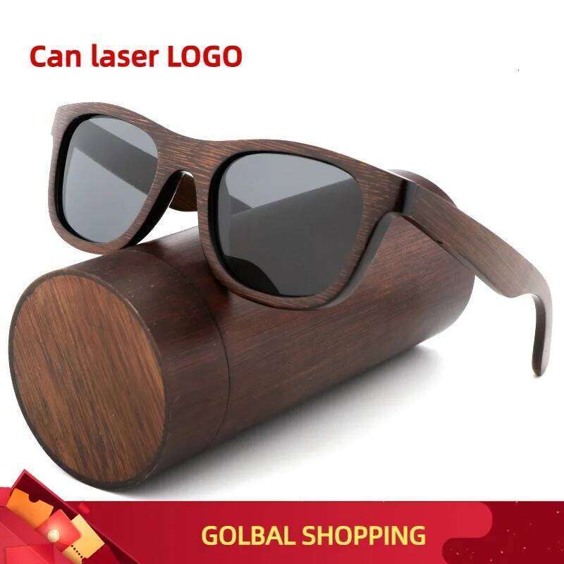 Best Handmade Men Polarized Zebra Vintage Bamboo Wood Women Sunglasses High Quality With Glasses Case Box