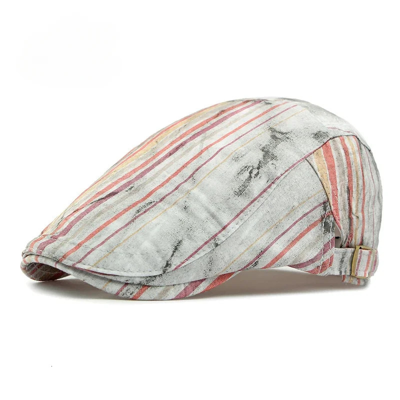 Spring and Summer Cap Womens Personality Graffiti Ink Marks Dirty Cap Mens British Berets Breathable Forward Hat 250716