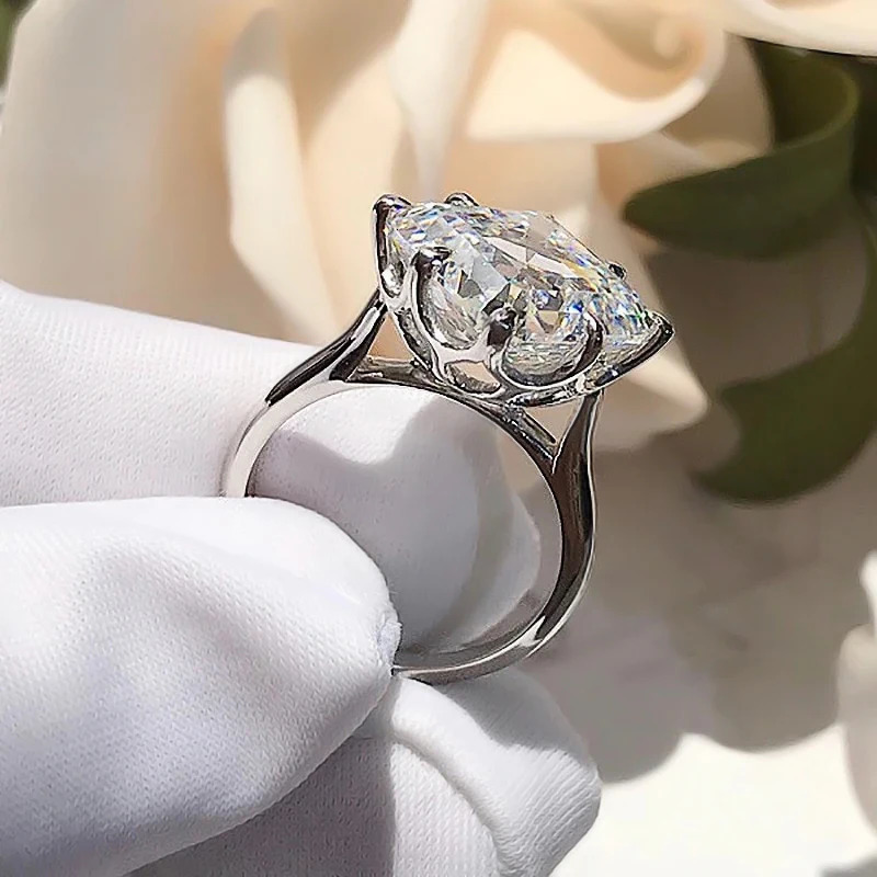 Huitan Big Princess Square Cubic Zirconia Crystal Rings for Women Trendy Wedding Accessories Fashion Contracted Jewelry 250716