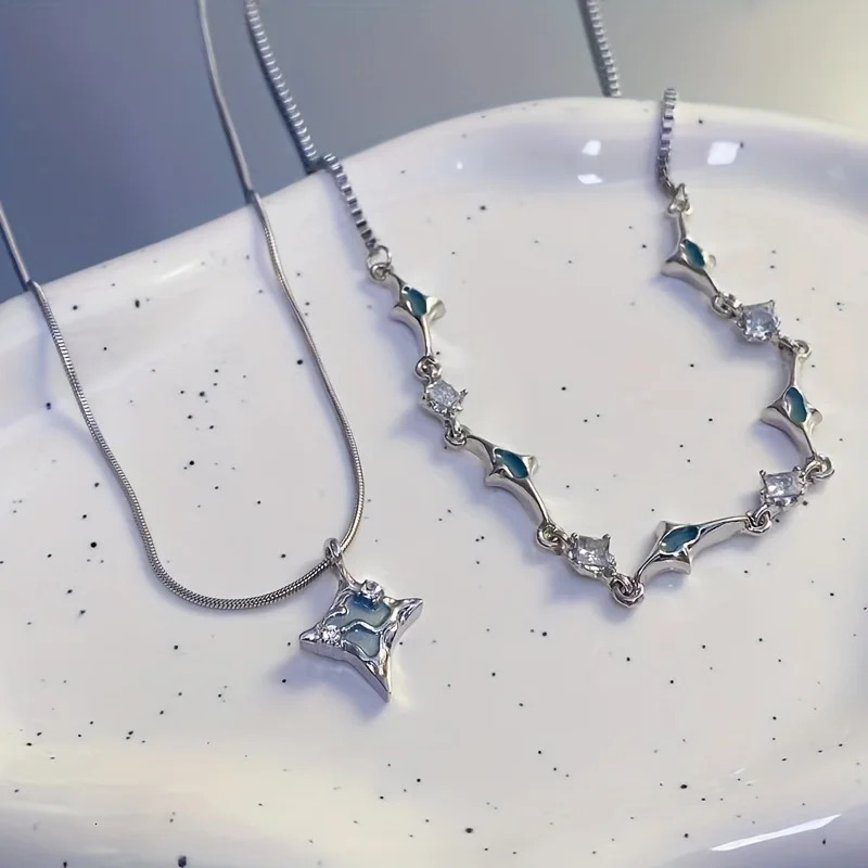 Beach Resort Style Beaded Star Pendant Necklace Women Cool Double Layered Stacking n Holiday Accessories Jewelry 250715