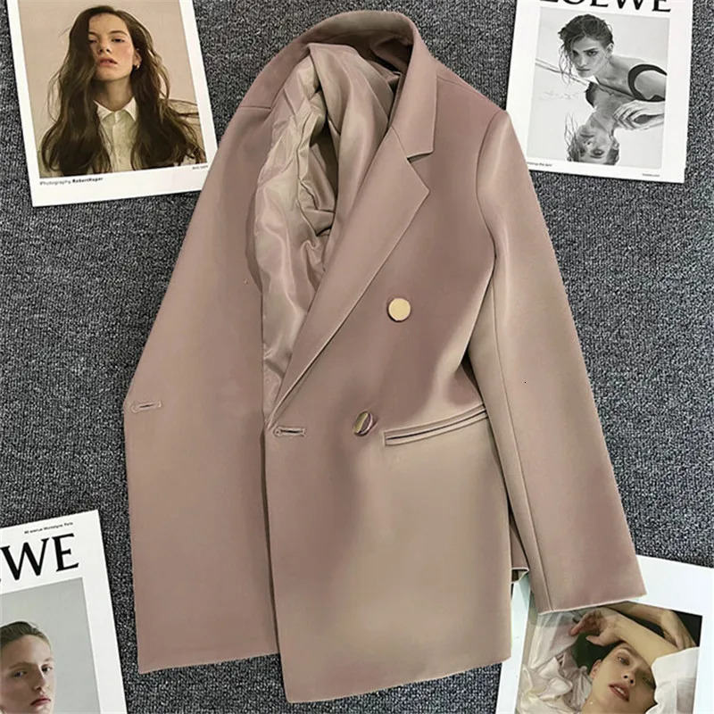 Womens Suit Coat Elegant Sports Casual Blazer Korean Fashion Jacket Spring Autumn Solid Color Ladies Clothing 250715