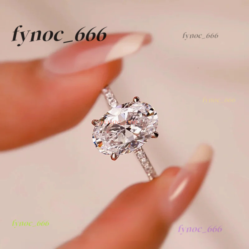 Classic Engagement Wedding Ring for Women S925 Silver Oval Cut 10x8mm 5A Cubic Morganite Finger Ring Big Lab Diamond Band