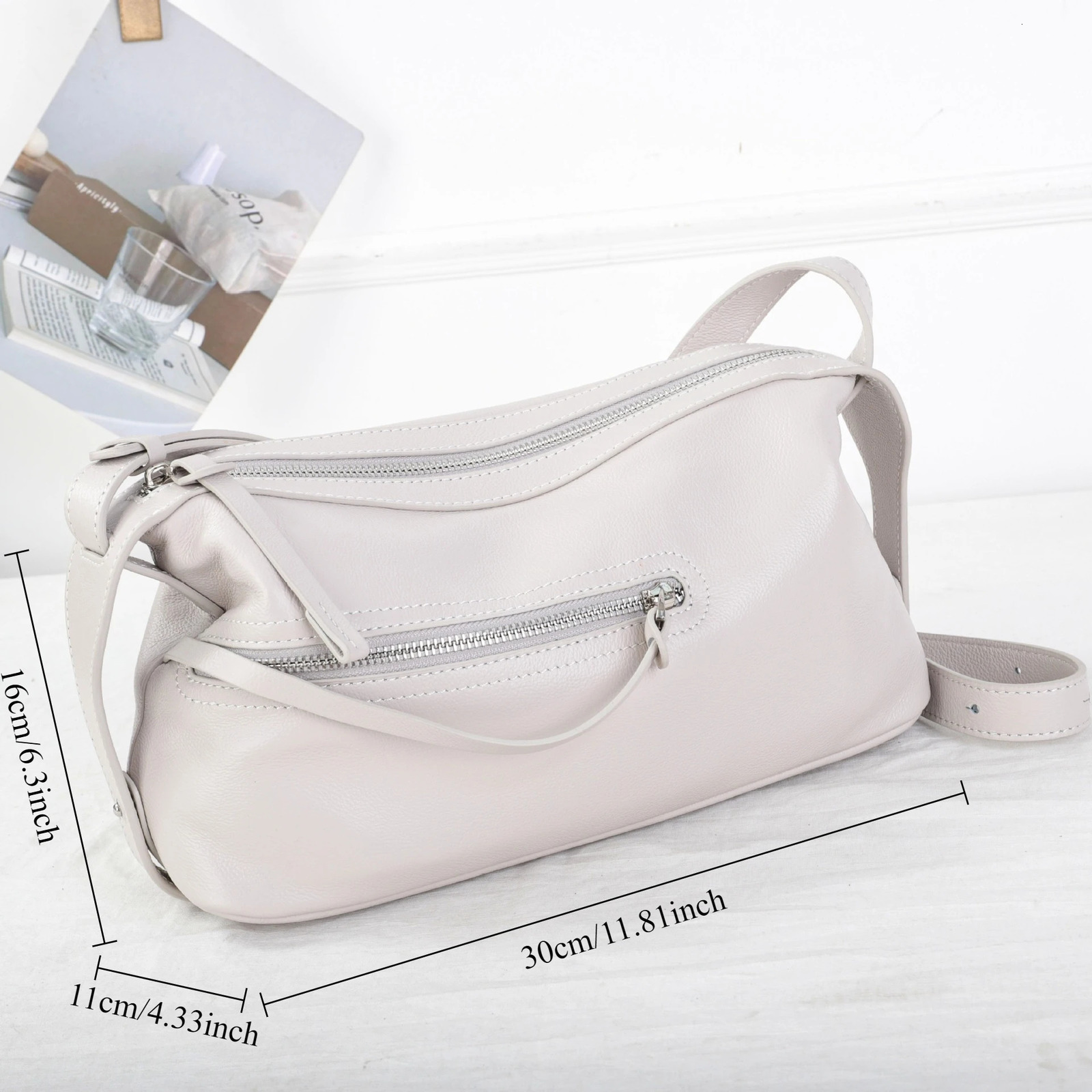 Real Leather Women Crossbody Bag y n Bowling Cowhide Womens Shoulder Ladies Gift 250624