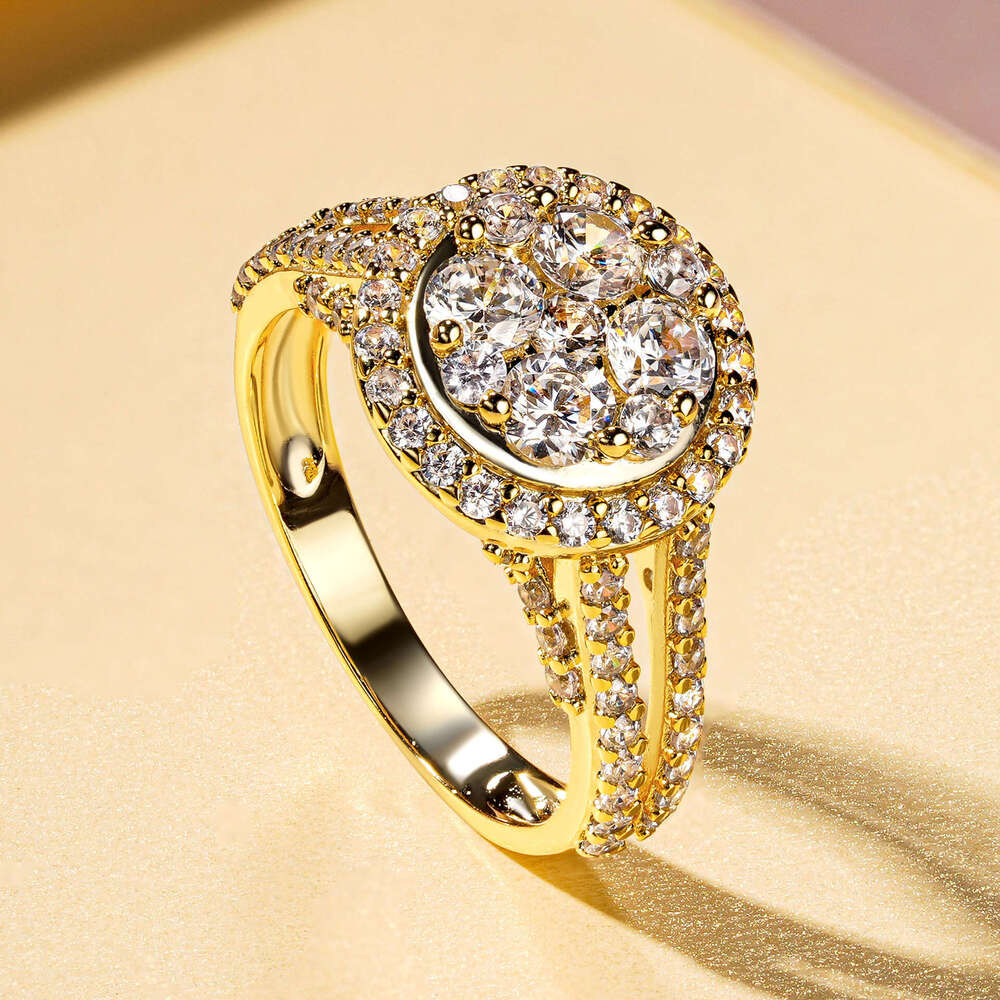 Tiktok Live New Starry Sky Round Bag For Women Full Diamond Design High-End Imitation Moissanite Ring 50F