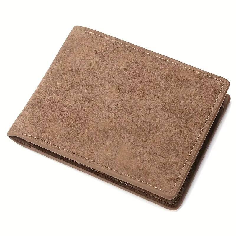 Mens Simple Soft PU Leather Vintage Thin Wallet Credit Card Holder ddmynov