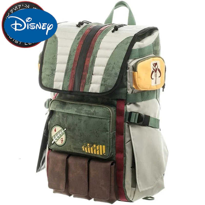 Disney Stars Boba Fett Mandalorian Wars Backpack Large Capacity Laptop Men Backpack Vintage Travel Bags Anime Boys School Bag W250717