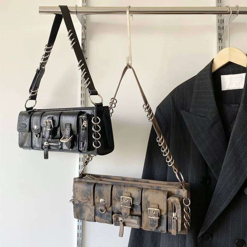 Vintage Handbags For Women Half-moon Leather Hasp Shoulder Crossbody Bag Designer Ladies Underarm Bags Hobo 2024 Fashion