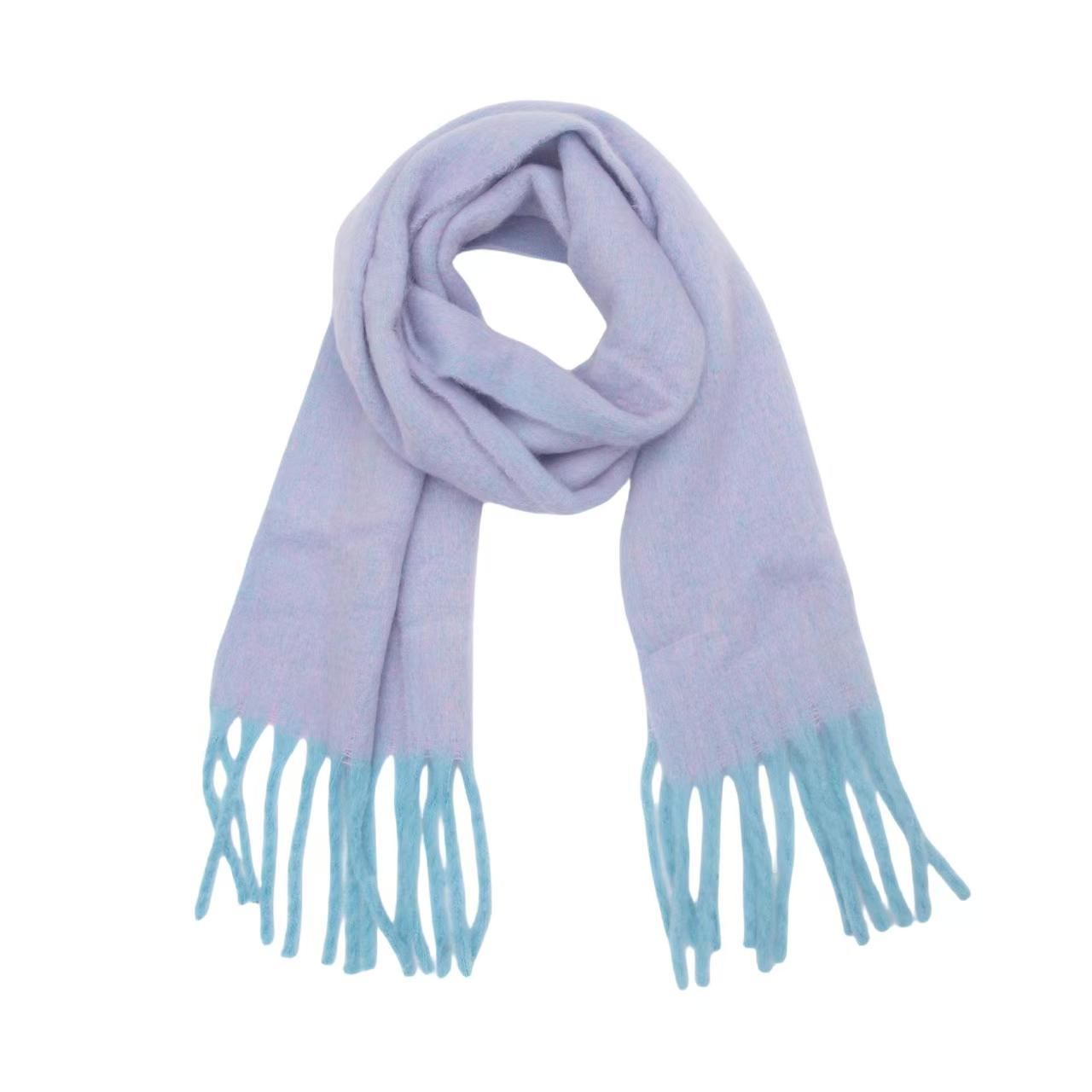 T1238 autumn and winter new style circle yarn thick tassel clip flower scarf shawl