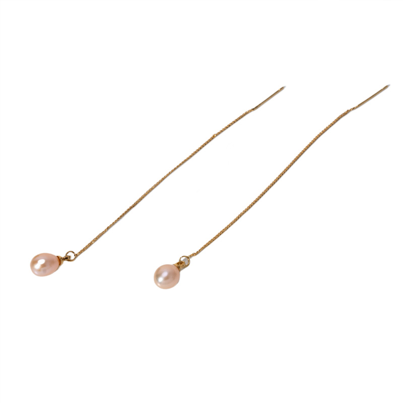 Natural freshwater pearl China earrings S925 silver needle pearl earrings trend fashion ladies gift