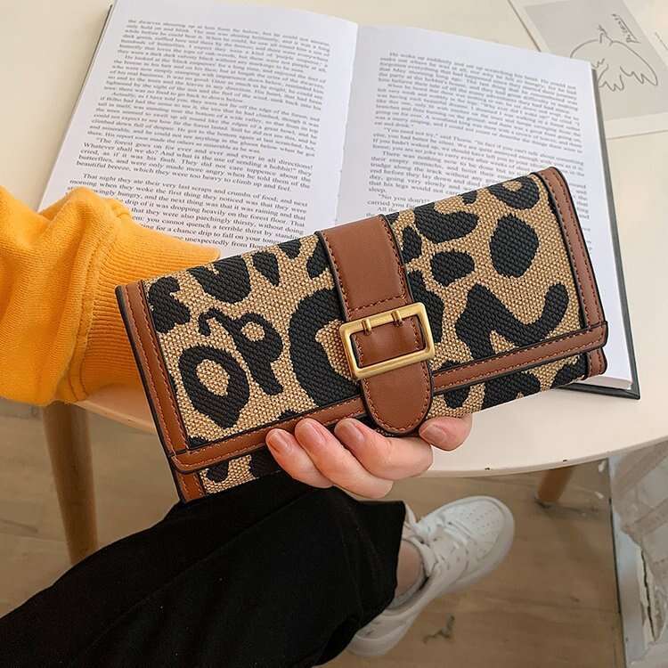 for Women New Leopard Print 70% off Short Wallet Fashionable Texture Long Women's Card Holder