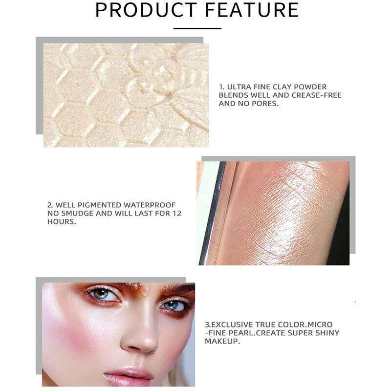 1pc Baked Highlighter Matte Powder Blush Contour Palette Natural Nude Pearlescent Fine Flash Longlasting Brighten Face Makeup X250717