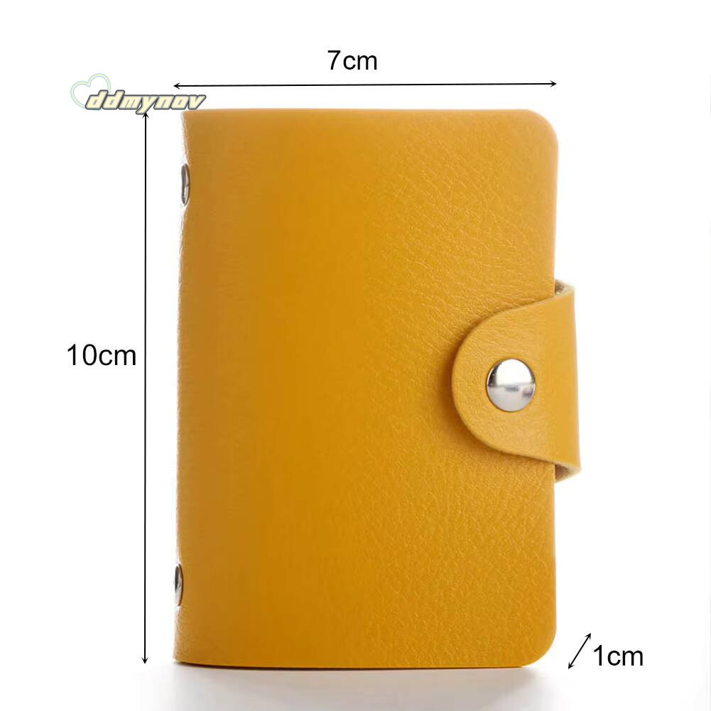 24 Bits Credit Holder Business Bank Pocket PVC Large Capacity Card Cash Storage Clip Organizer Case Wallet Cardholder ddmynov