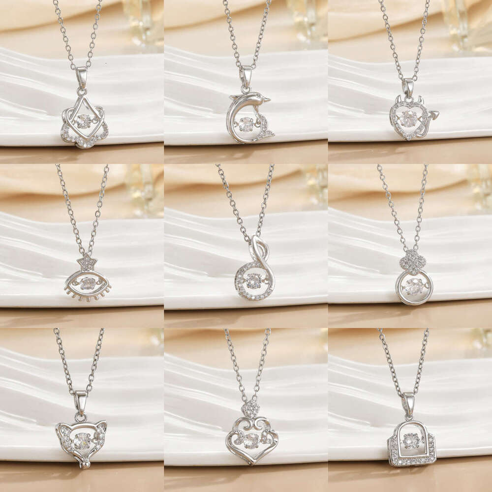 Korean Style Niche Design Smart Necklace For Women, Elegant And Simple Four-Leaf Clover Pendant Clavicle Chain Geometric Choker Jewelry 2Ca