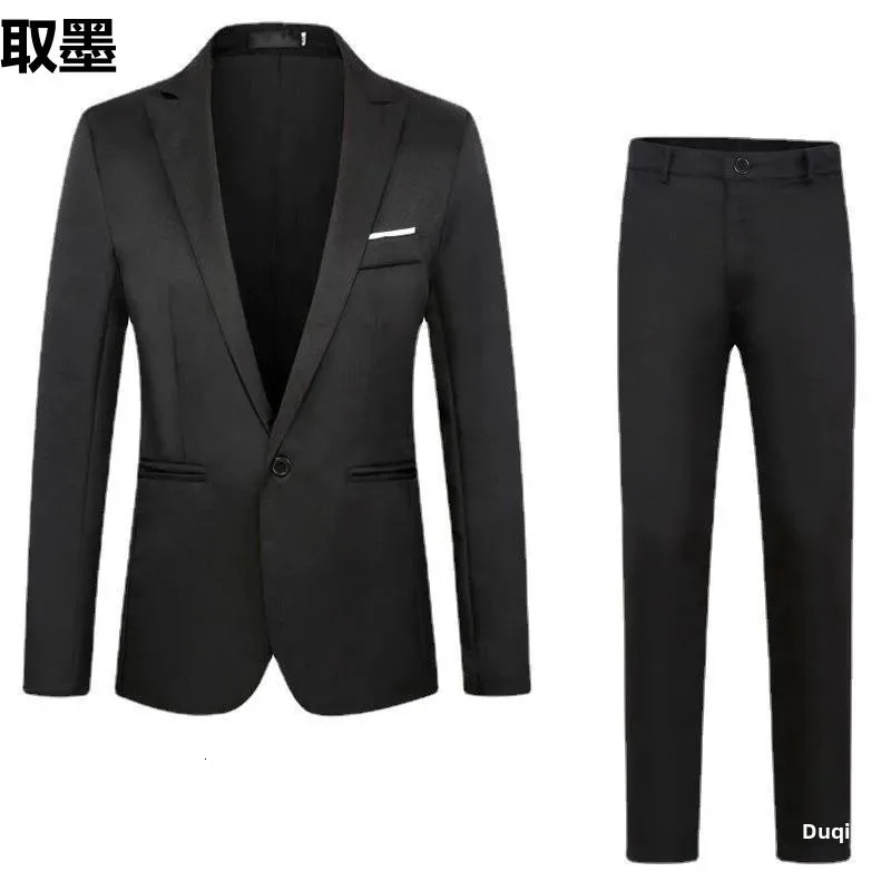 Mens Fashionable Business Casual Suit Slim Fit Western Style Clothes 2-Piece Set Wholesale Cross-Border E-commerce 250715