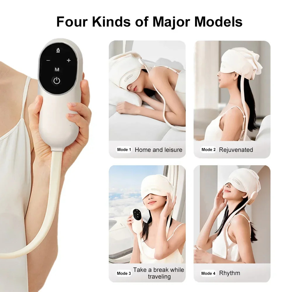 Air Pressure Head Massager Electric Scalp Massager Graphene Heating Eye Compress Help Sleep Head Relaxation Health Care Gift 250716