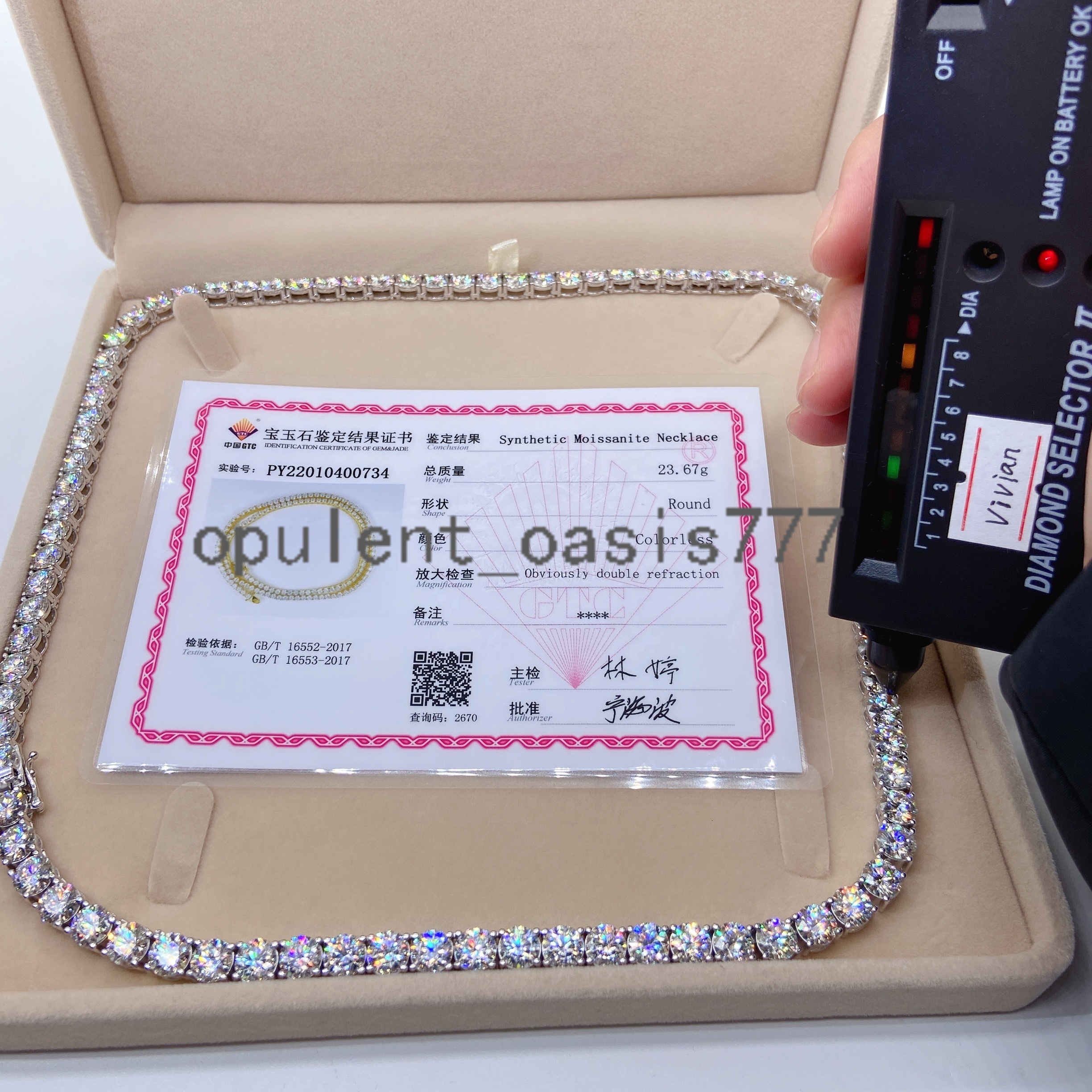 Wholesale Price Hip Hop Jewelry Sterling Silver 925 Pass Tester Diamond Chain VVS Moissanite Luxury Tennis Chain