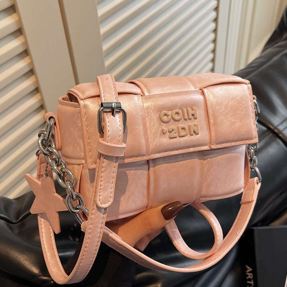 Woven Small Square for Women 2025 Casual New Versatile Shoulder Niche High-End Handheld Crossbody Bag