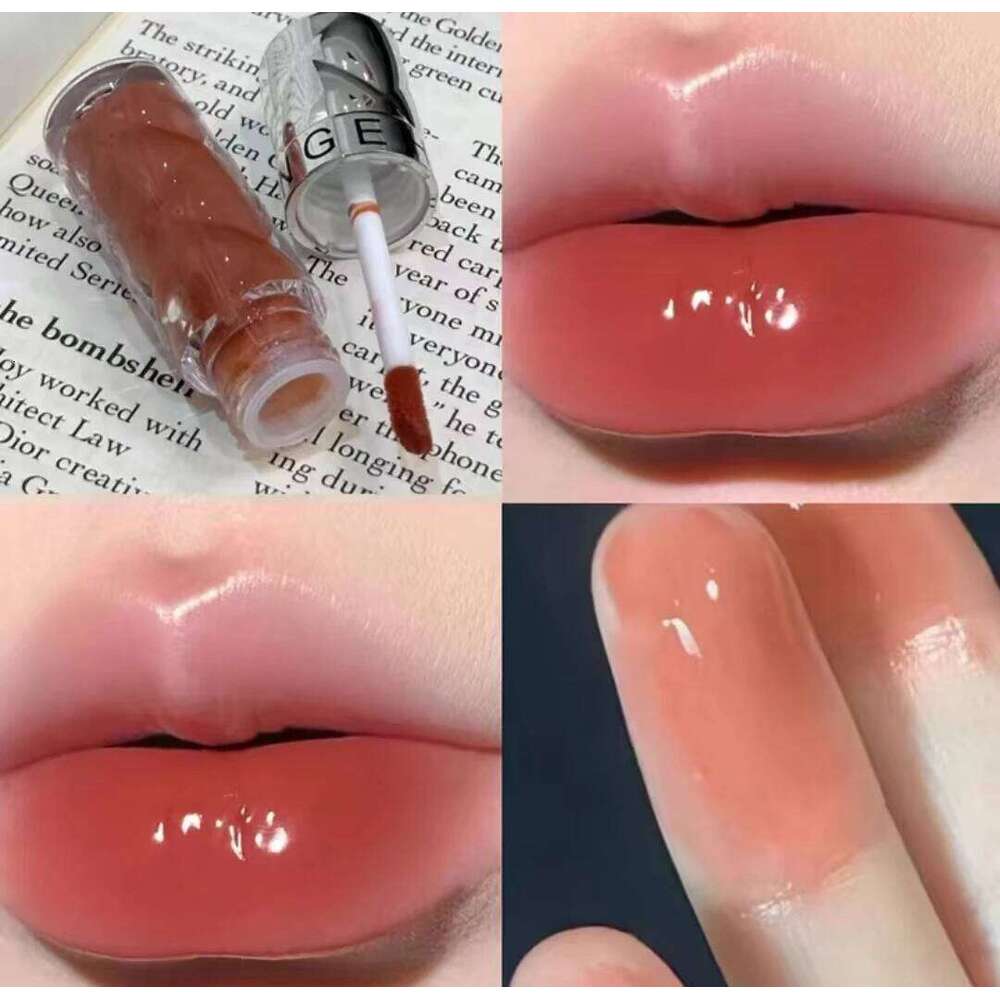 HERORANGE Nude Mirror Gloss Clear Moisturizing Hydrating Water Light Glass Jelly Plump Lip Glaze Oil Lipstick Tint Makeup X250717