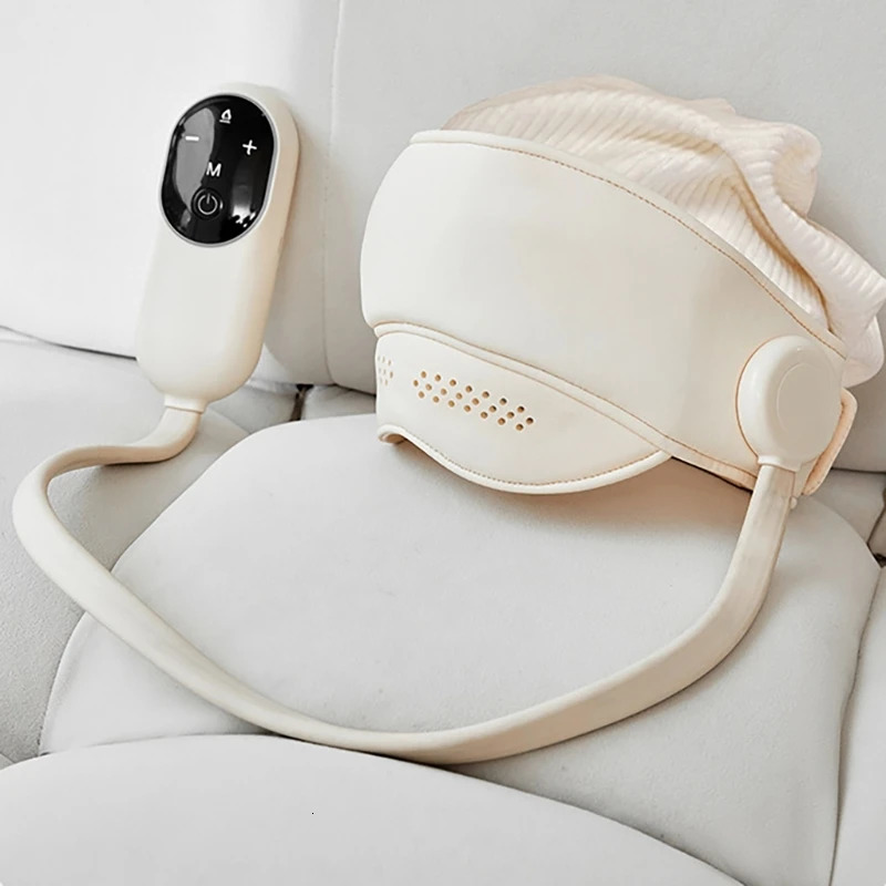 Head and Eye Massage Caps Air Pressure Head Massager with 4 Massage 3 Heat Settings Electric Eye Massager for Relax 250716