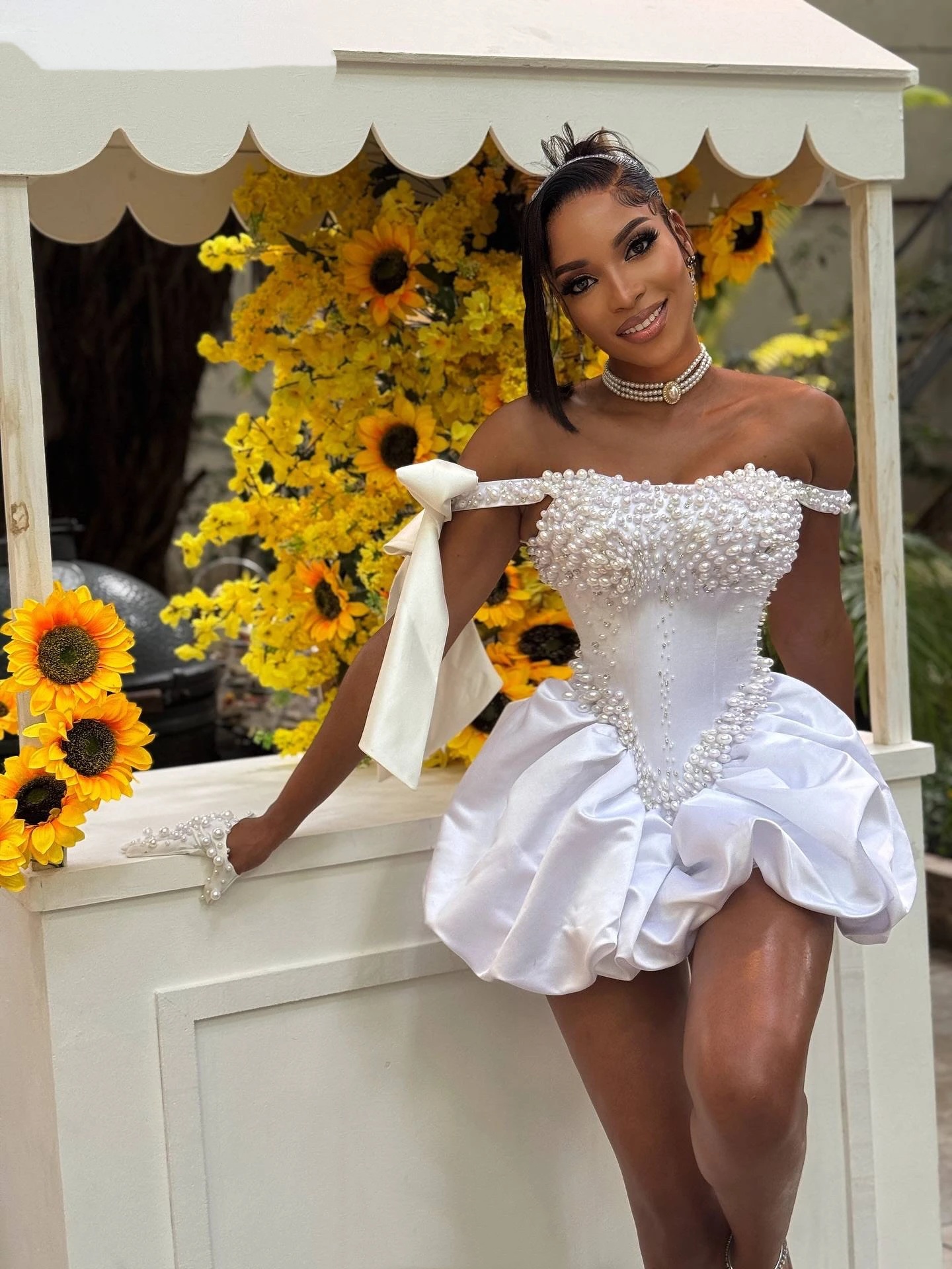 Elegant Mini A Line Women Evening Dresses Spaghetti Straps Sleeveless Gown Pearls Short Dress For Party Custom Made