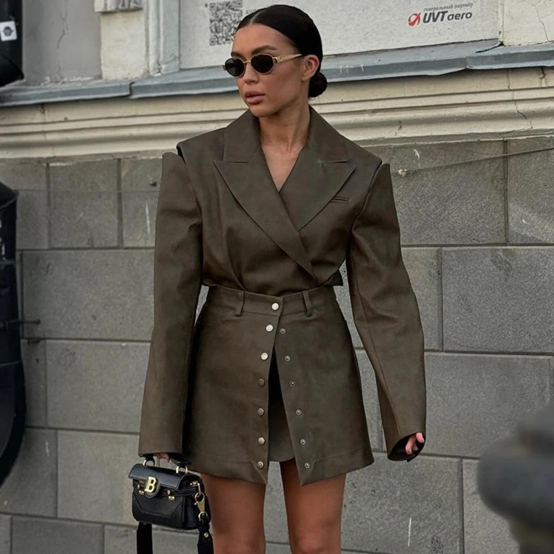 Retro Pu Leather Sk… - image