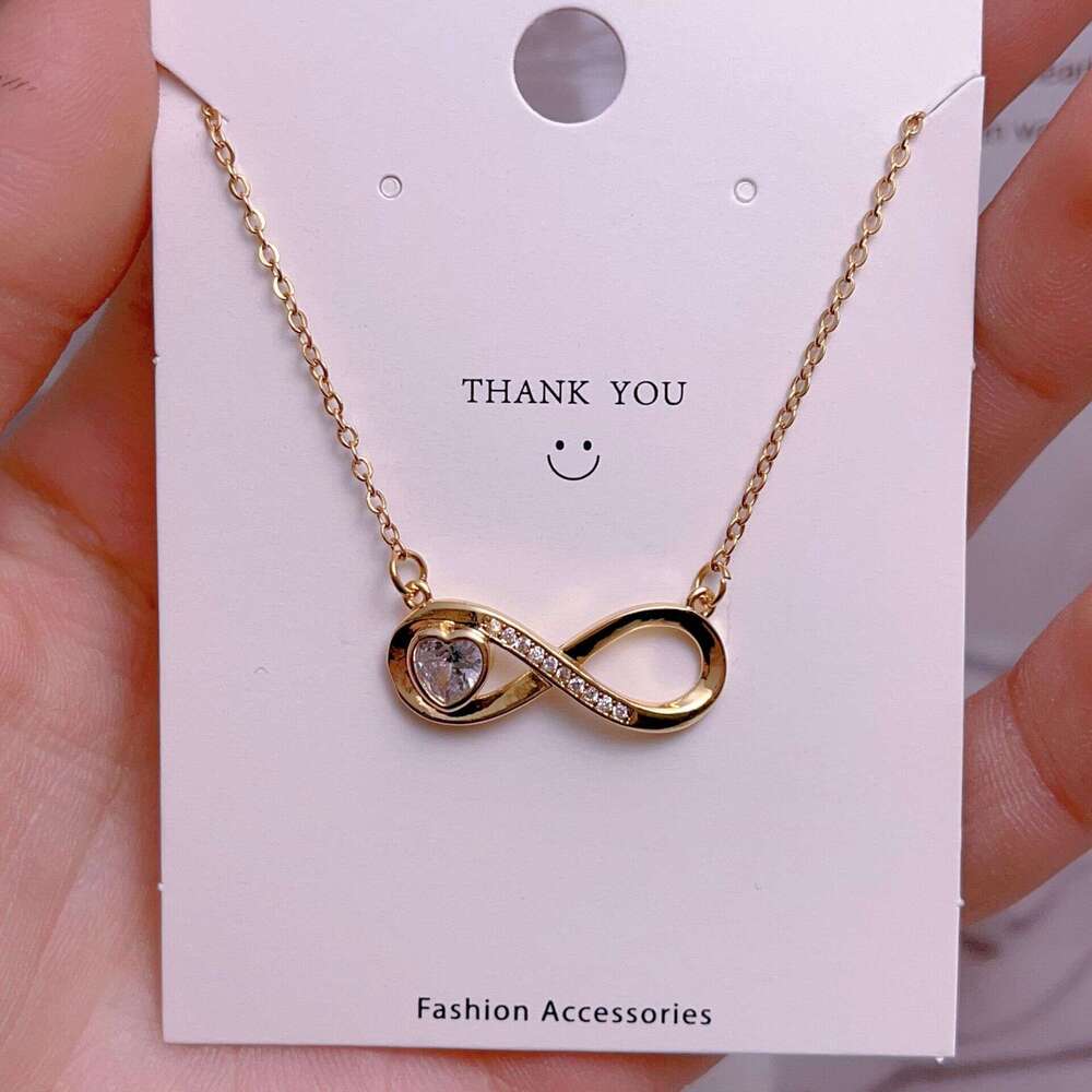 Titanium Steel Clavicle Chain Geometric Design 8-Word Necklace Women Pendant Light Niche High-End Accessories Ins Versatile Jewelry Ebb