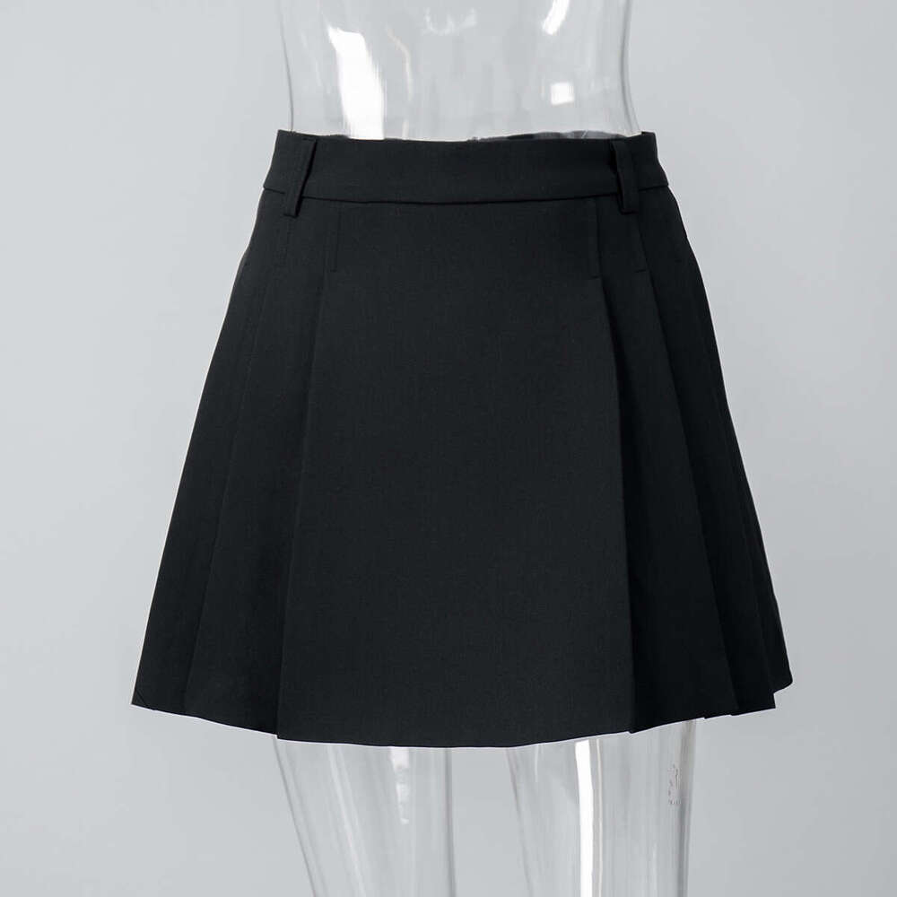 Minimalist Pleated Spring Summer New Versatile Hot Girl Short Sweet Mini Skirt For Women B5