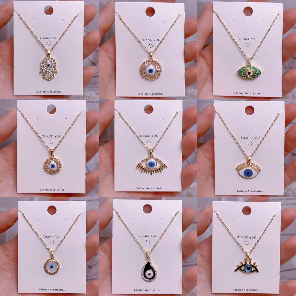 Devil's Eye Necklace For Women Fashionable Personality Titanium Steel Collarbone Chain Versatile Jewelry D4e