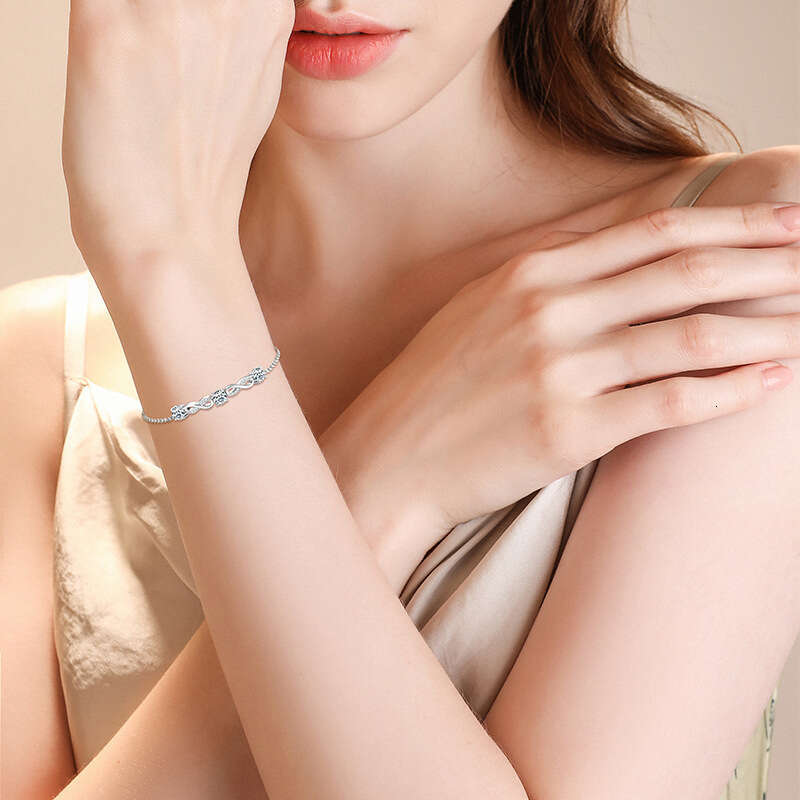S Pure Sier Wireless Symbol Niche Design D Color Moissanite Bracelet For Women A91