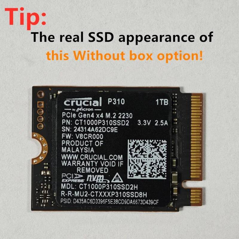 Crucial 1TB SSD 2230 M.2(NVMe PCIe4.0*4) P310 Built in solid-state drive