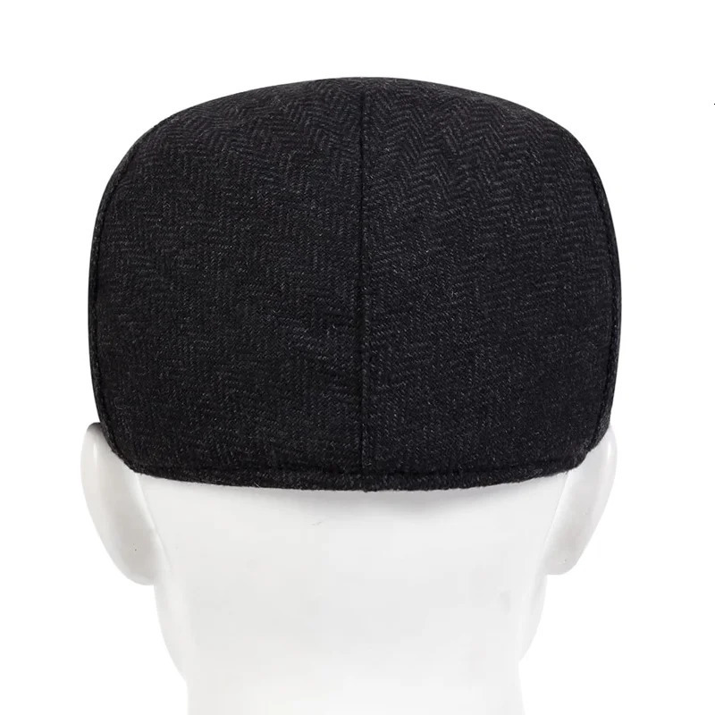 Character grid style beret hats fashion outdoor windproof cold hat mens and womens universal cap cotton warm caps 250716