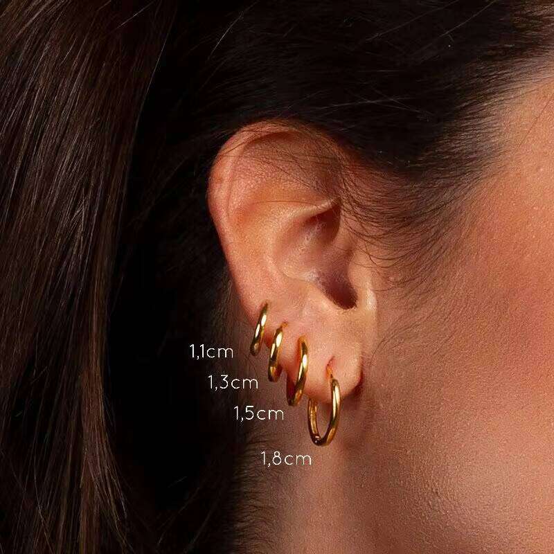 Jewelry 14k Solid Gold Radiant Cut Moissanite Hoop Earrings for Women