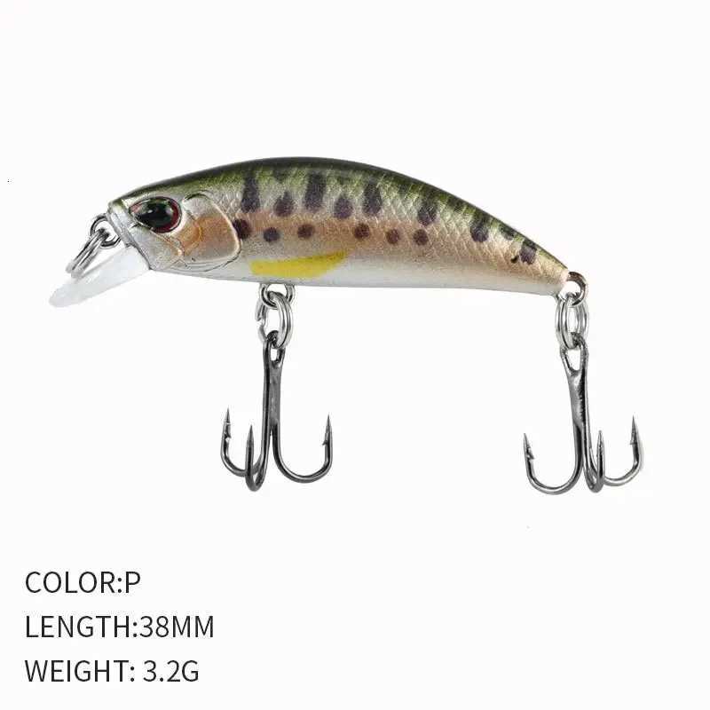 2024 Hot 38mm 3.2G Mini Sinking Minnow Jerkbaits Peche Artificial Bait WobbLEr Lure for Trout Bass Carp Fishing Z250717