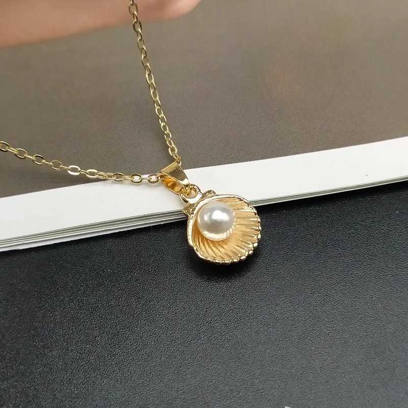 Trendy Fashion Shell Imitation Pearl Pendant Necklace For Women Fashion Collar Neck Jewelry Wholesale Dropshipping XJ250717