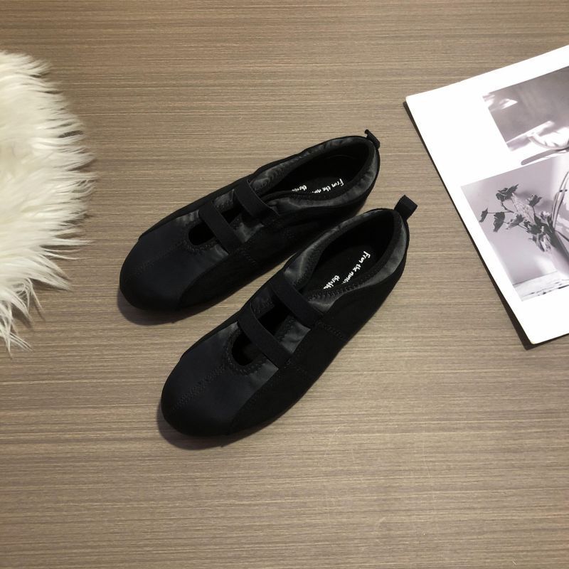 2025 Spring New Round Toe Satin Gentle Evening Breeze Mary Jane Shoes Shallow Soft Sole Ballet Flats for Women ddmysaturn