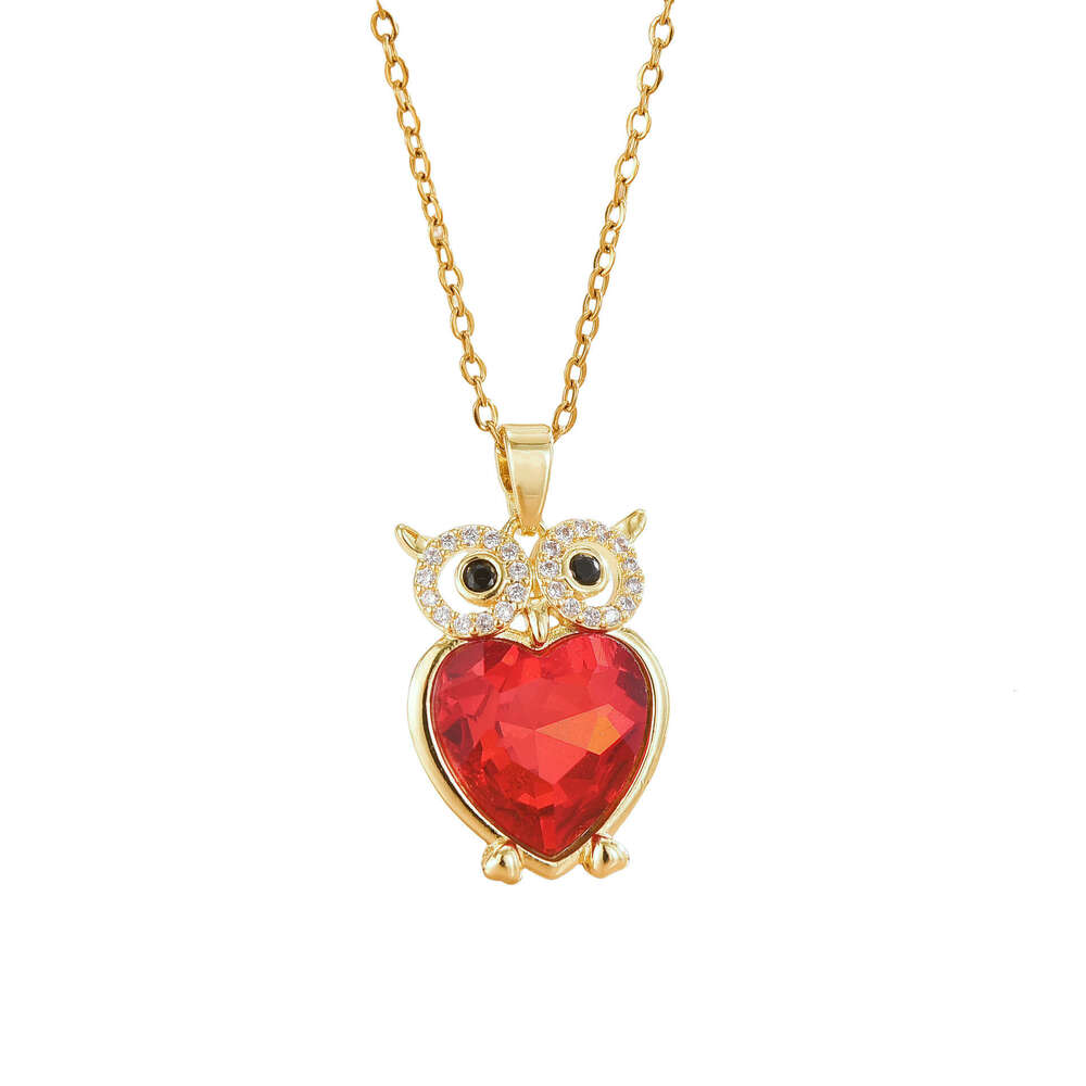 INS Style Crystal Owl Pendant Necklace For Women, Niche Light Personality Clavicle Chain Jewelry C9b