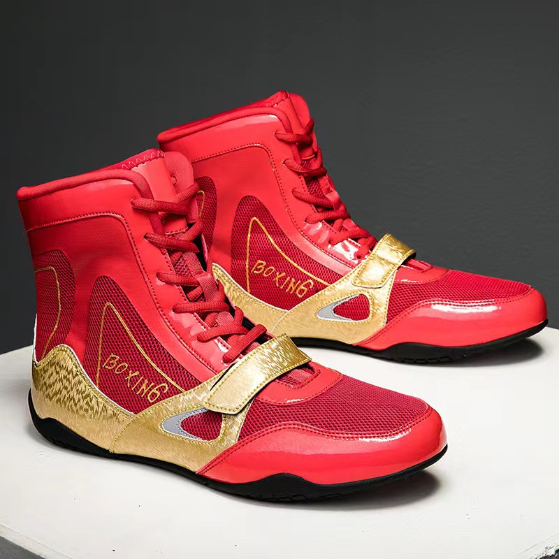 Boxing shoes Sanda shoes Fighting indoor squat training shoes Wrestling shoes wear-resistant non-slip lightweight large size 47