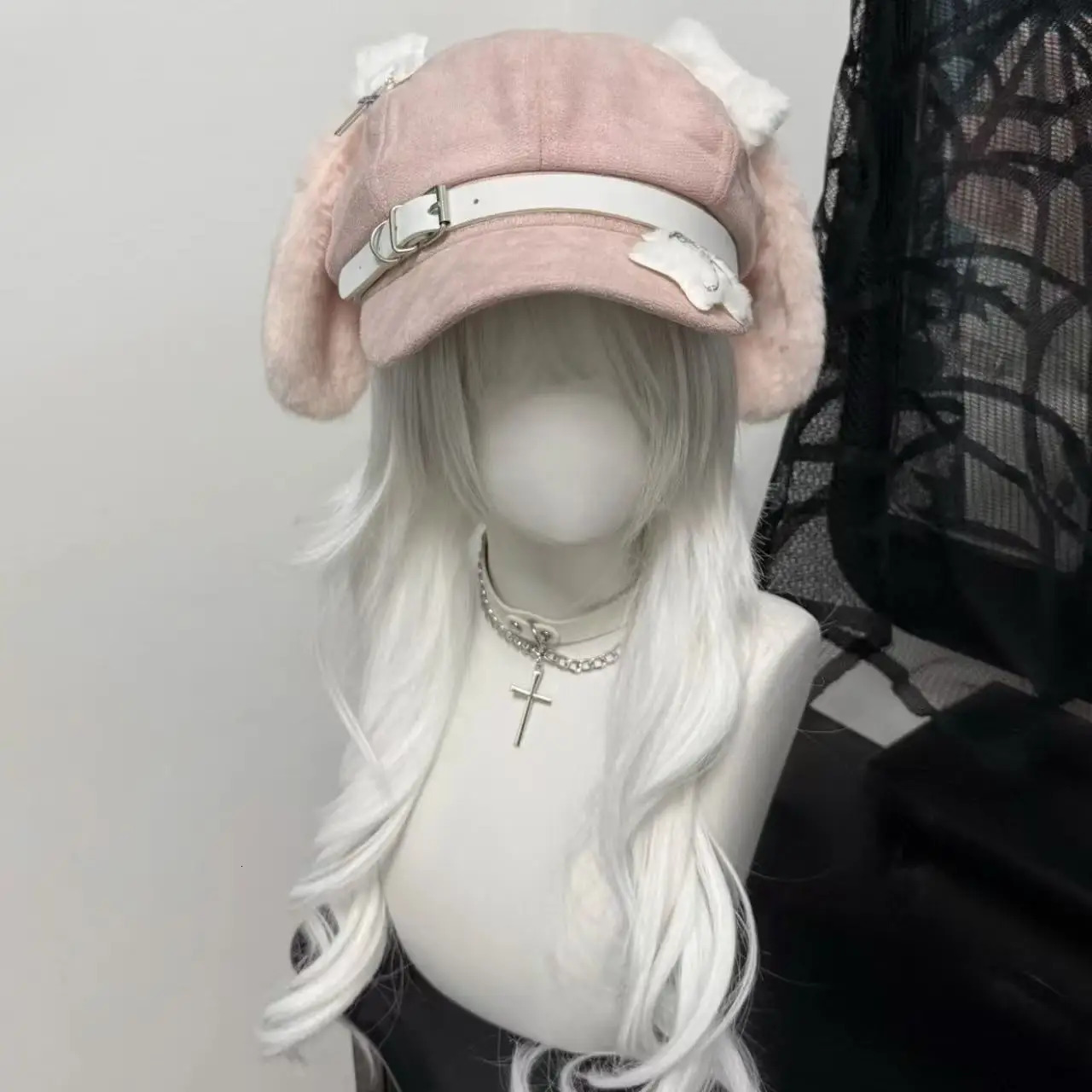 Womens Kawaii Hat Sweet Style Fashion Cap Grey Dog Eared Cap Subculture Beret Cute Individualistic Embodying Otaku Culture 250716