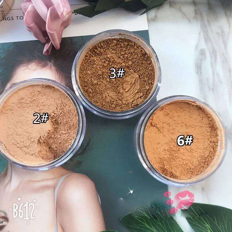 Makeup Loose Setting Powder Matte Mineral Oil-control Long-lasting Face Concealer Finishing Bronzer Contour For Black Dark Skin X2507