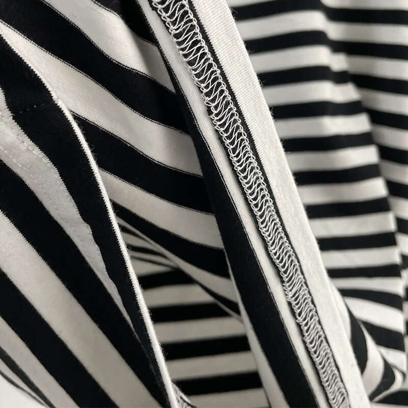 Spring Summer New Printed Striped Cotton Short Sleeve T-Shirt Women's Style Soft Loose Top Vogue B5