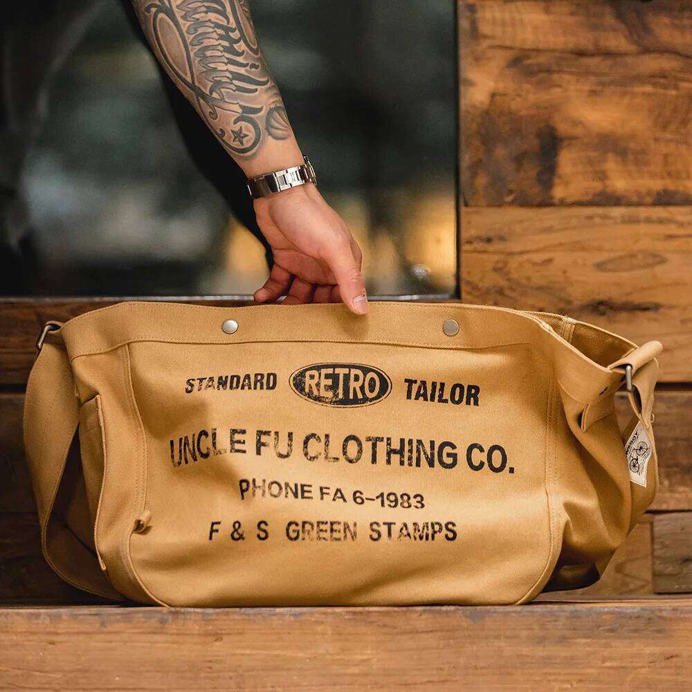 Maden Vintage Large Capacity Canvas Female Designer Letter Printed Crossbody Computer Bag Messenger Shoulder Bags Traveling