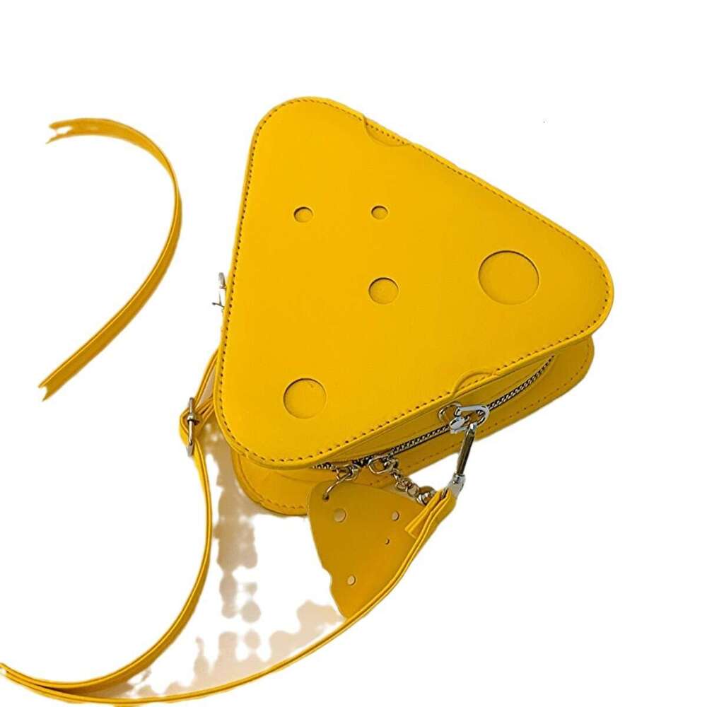 Cute Hole Design Cheese Small for Women 2025 New Fashionable Personality Creative Triangle Single Shoulder Crossbody Bag